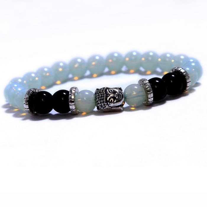 Pulsera Budda Black Charm Piedra Luna