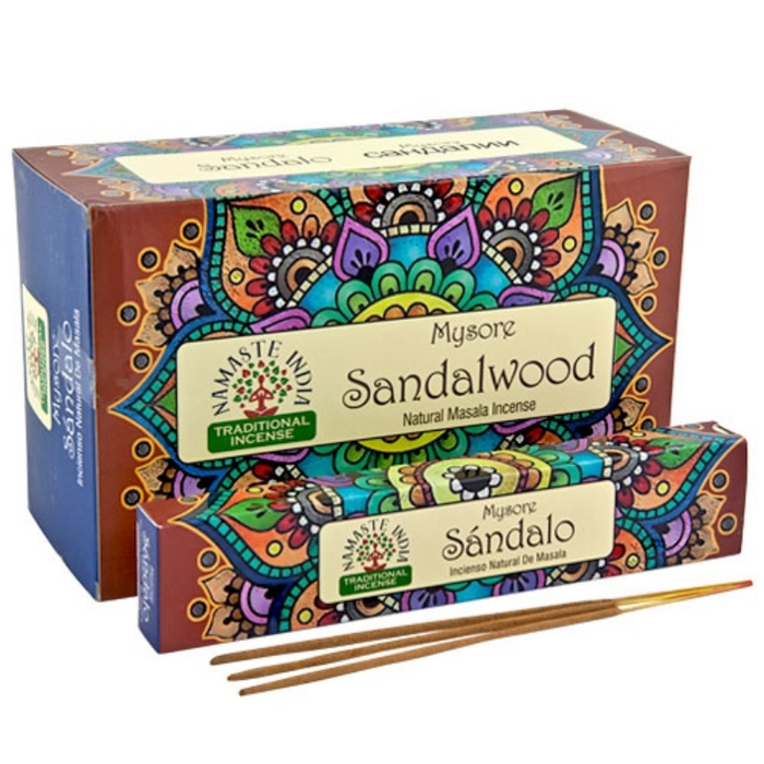 Incienso Natural Sandalwood - Namaste India