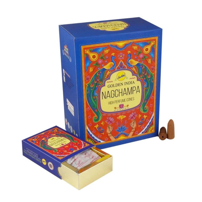 Incienso Cascada Golden Indian Nag Champa 120 Conos - Sree Vani