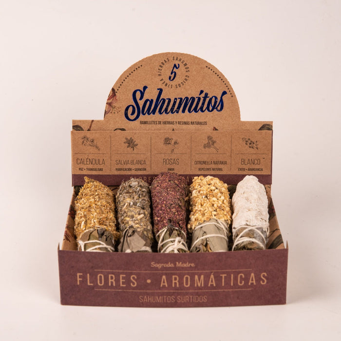 Sahumitos Surtidos Flores Aromáticas x5 - Sagrada Madre