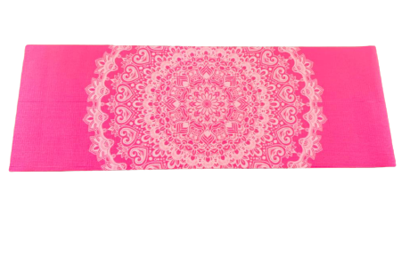 Mat de Yoga Rosado Diseño Sunflower