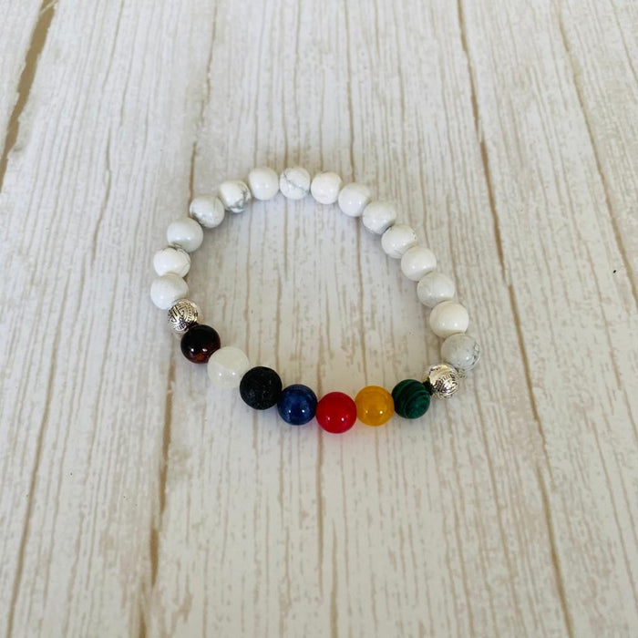 Pulsera Howlita 7 Chakras